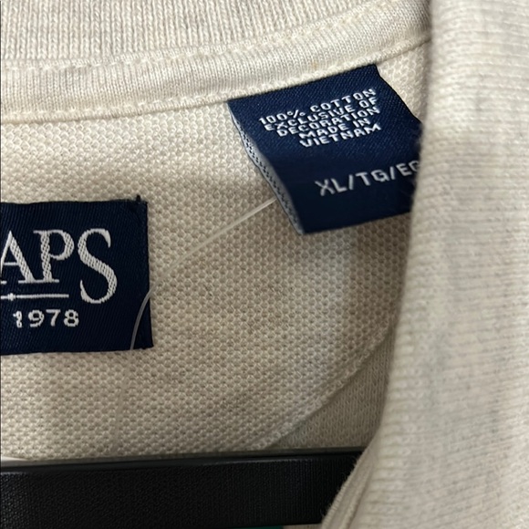 Chaps Tan Polo Shirt Classic Design Short Sleeves - Picture 4 of 11